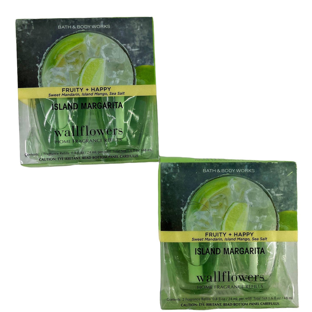2 NIB Bath & Body Works Wall Flower Refills Island Margarita 4 Total